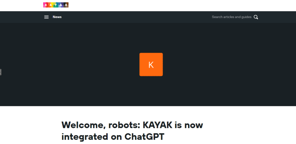ChatGPT plugin Kayak for Travel Planning