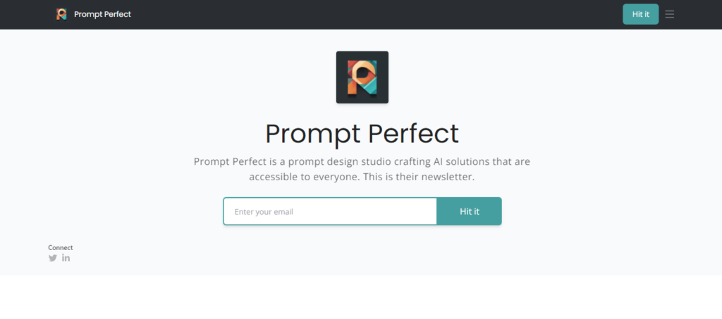 Prompt perfect website webpage