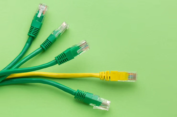 Image of Ethernet Cables plugged with RJ45 Connector