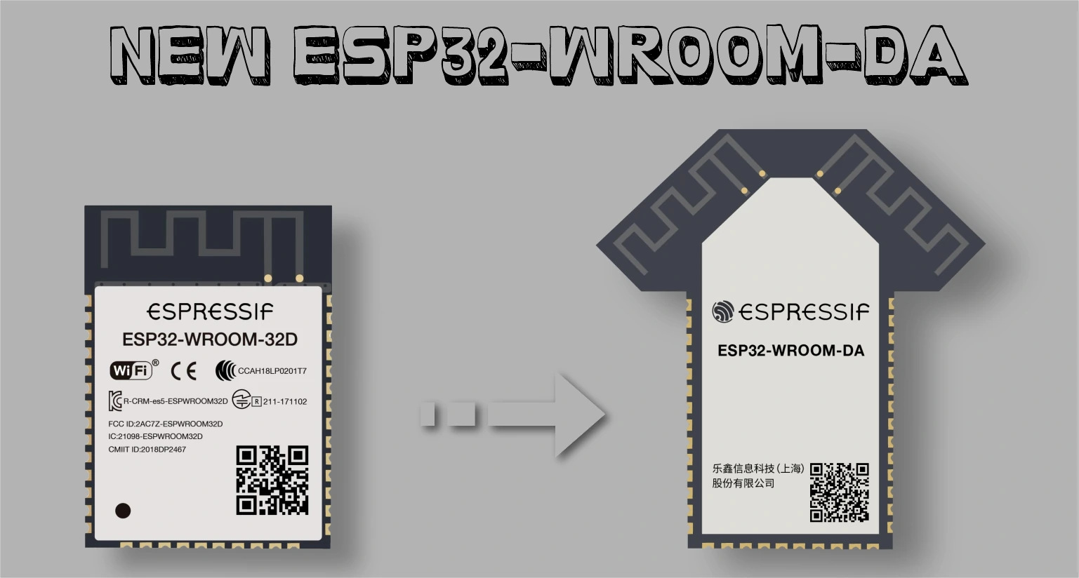 ESP32 wroom 32d to new ESP32 wroom DA