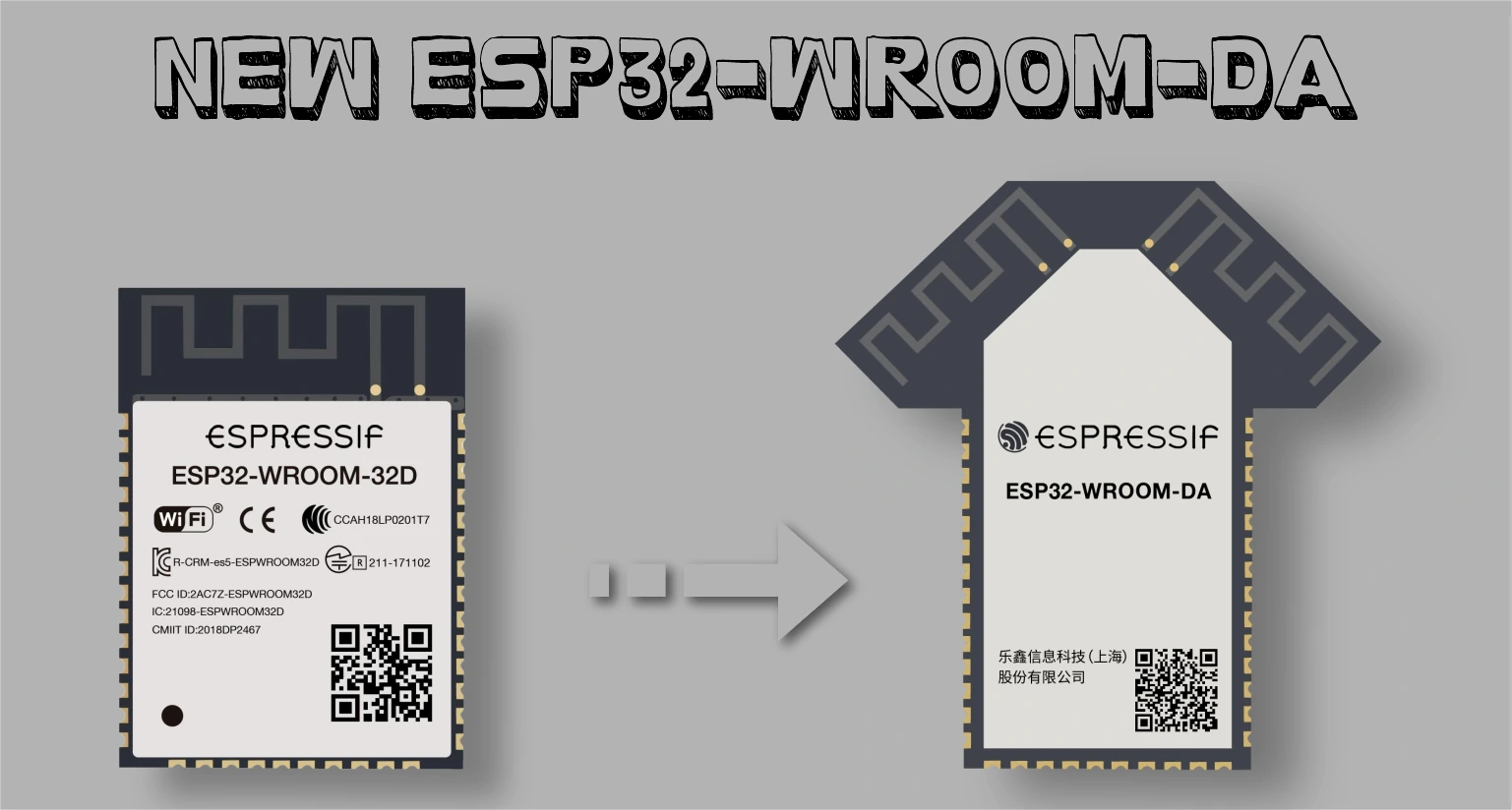 ESP32 WROOM DA Module: Dual Antenna Precision - It has Dual Antenna design  and more.