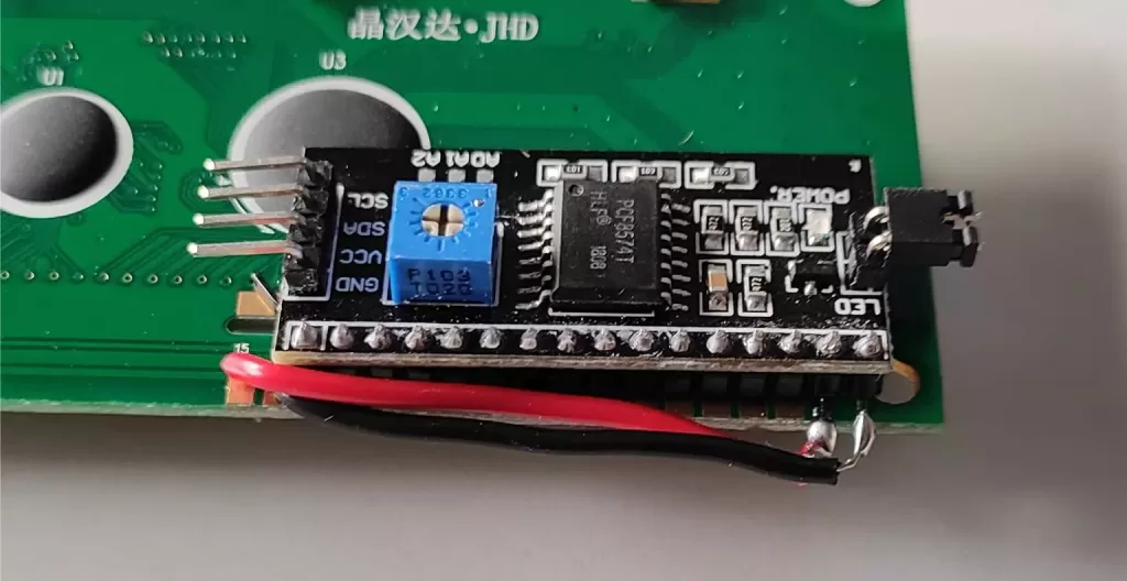 I2C extender module connected with big LCD JHD162G