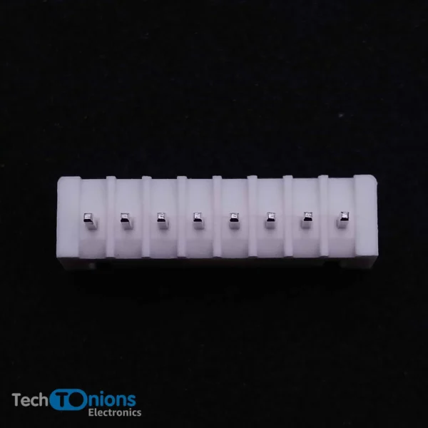 8 Pin JST XH Connector male – 2.5mm Top Entry Header from bottom pin view