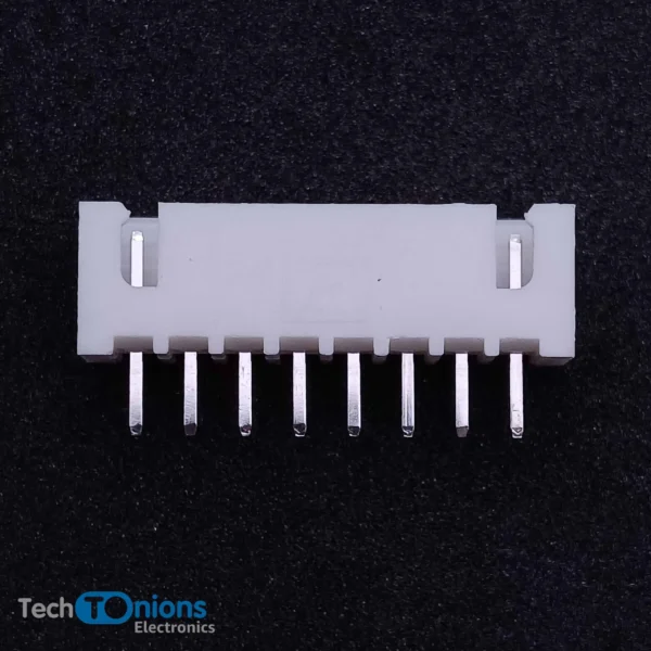 8 Pin JST XH Connector male – 2.5mm Top Entry Header from top view