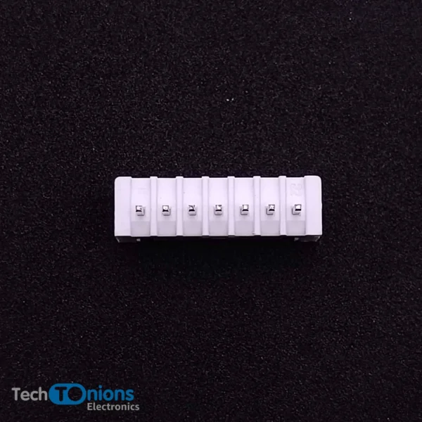Bottom view with different angles of 7 Pin JST XH Connector male – 2.5mm Top Entry Header